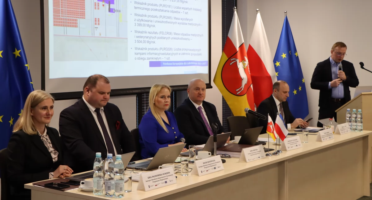 Prezydium Komitetu Monitorującego FEL 2021-2027 podczas XX posiedzenia w dniu 17 marca 2025 r. w Lublinie Fot. UMWL