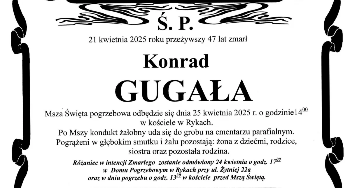 Straż i Policja, żyje Konrad Gugała Rykach Strażak miał - zdjęcie, fotografia