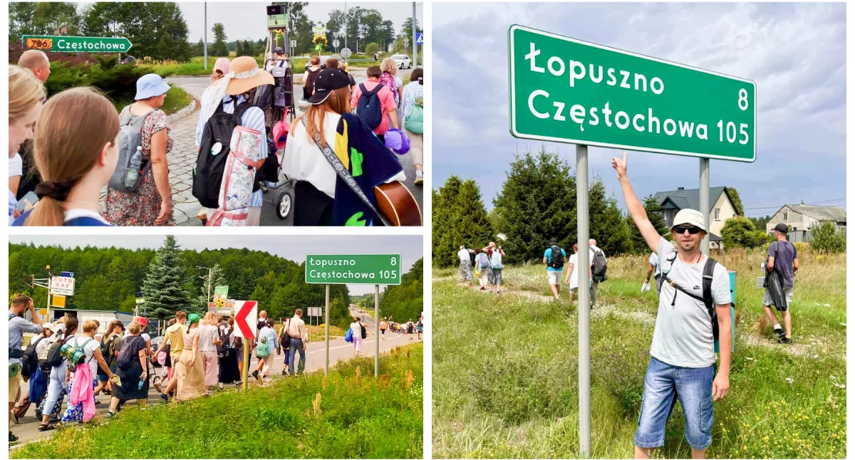 Społeczeństwo, Pielgrzymi zobaczyli „Częstochowa” Kacper sercu niesiemy wasze intencje Jasnogórskiej - zdjęcie, fotografia