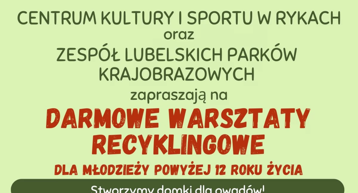 Co? Gdzie? Kiedy?, Warsztaty ekologiczne młodzieży Rykach - zdjęcie, fotografia