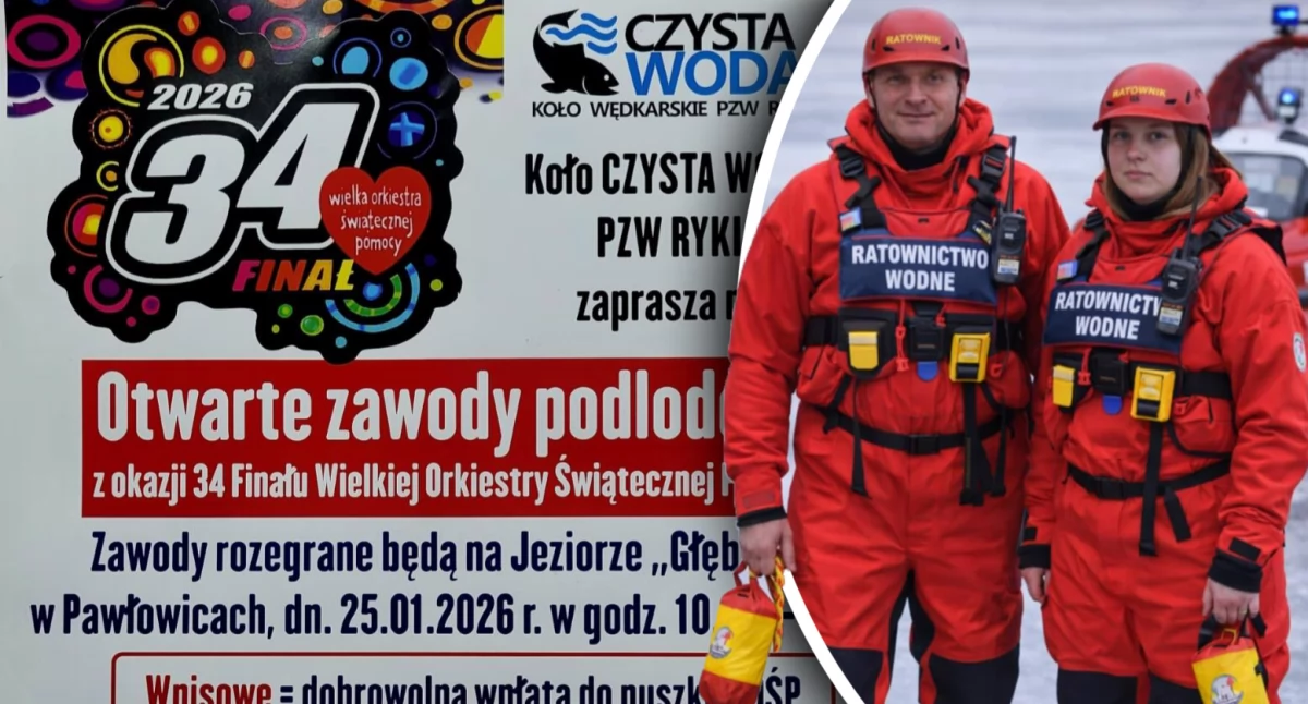 Wędkarstwo, Złów rybę ratuj życie! Zawody wędkarskie szkolenie lodzie podczas WOŚP - zdjęcie, fotografia
