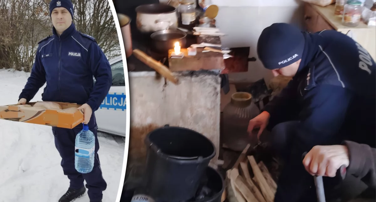 Społeczeństwo, latek zmuszony topić śnieg Policja apeluje pomoc osobom zagrożonym wychłodzeniem - zdjęcie, fotografia