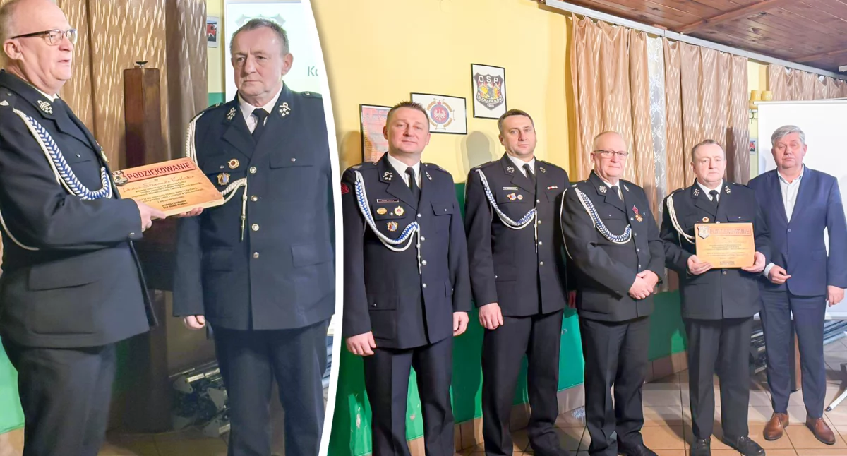Straż i Policja, zarząd Budki Kruków wybrany Druhowie podziękowali byłemu prezesowi - zdjęcie, fotografia