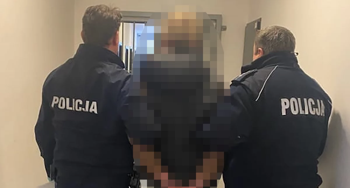 Kryminalne, Mężczyzna zatrzymany przemoc wobec bliskich - zdjęcie, fotografia