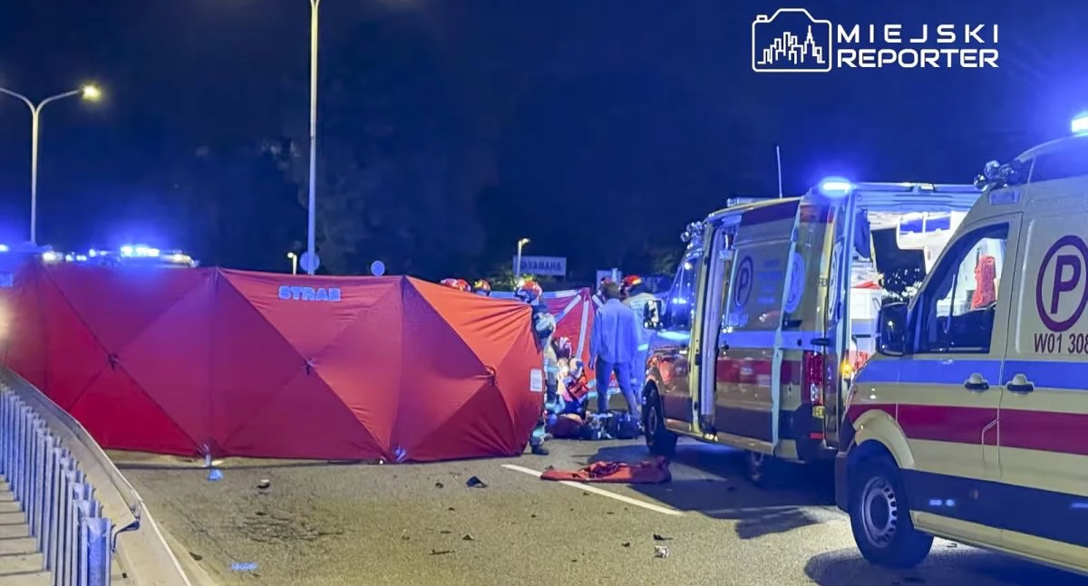 Wypadki Drogowe, Tragiczny wypadek Wisłostradzie Zginął motocyklista pochodzący letni oskarżenia - zdjęcie, fotografia