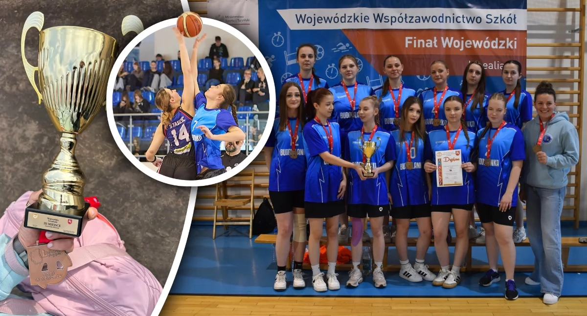 Koszykówka, Koszykarki Budowlanki trzecie województwie! [ZDJĘCIA] - zdjęcie, fotografia