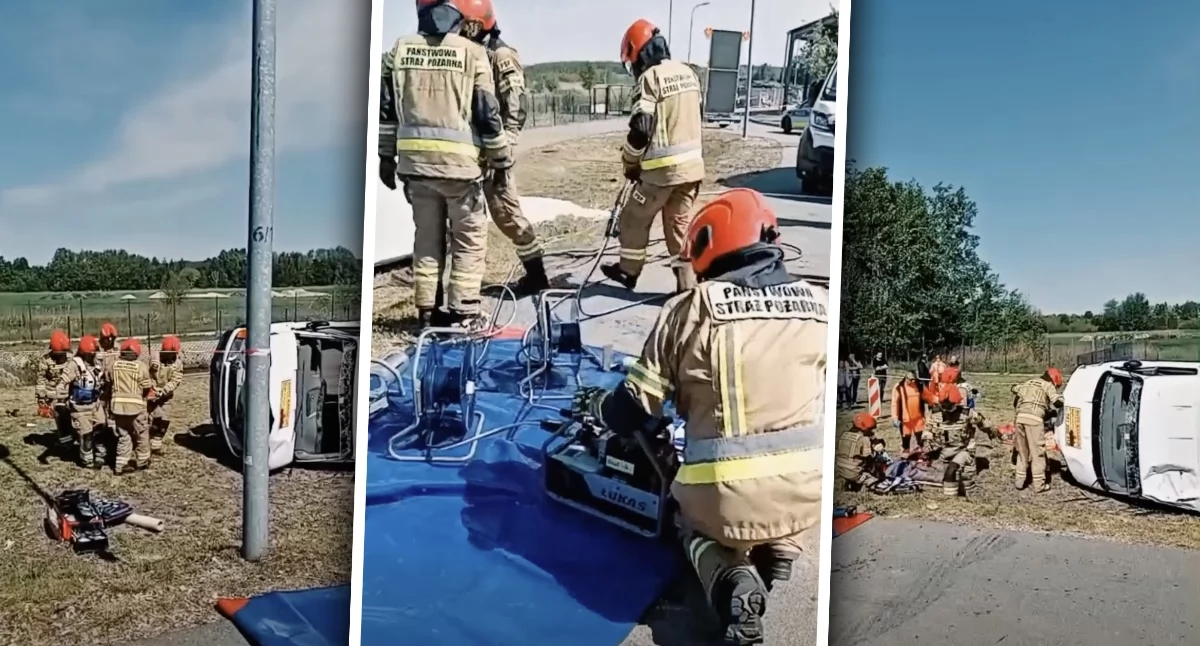 Na miejsce skierowano wszystkie służby ratunkowe. Policjanci zabezpieczyli teren, wyznaczyli objazdy i jednocześnie udzielali pierwszej pomocy poszkodowanemu pracownikowi drogowemu