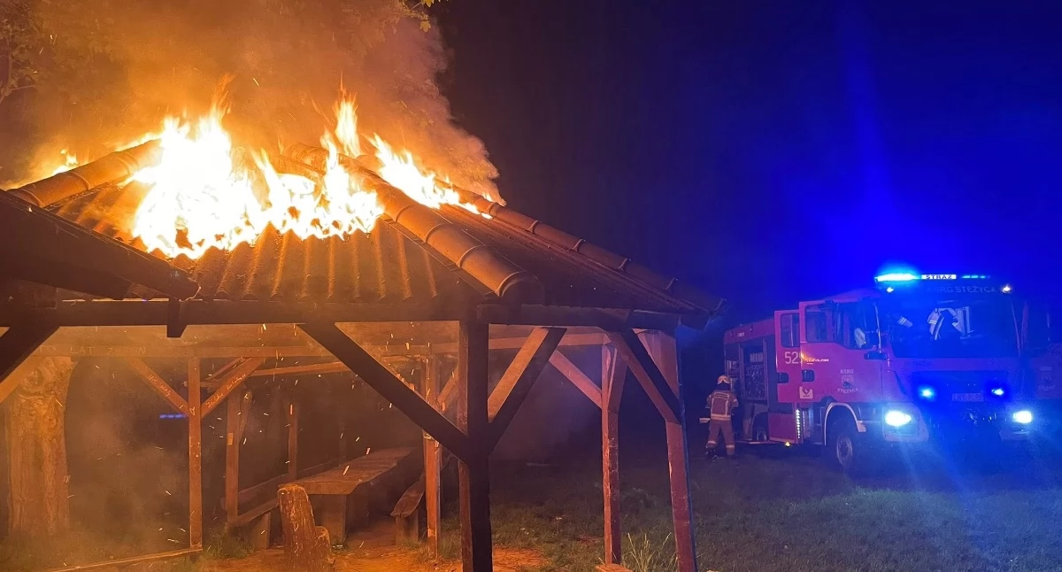 Pożar wybuchł 15 maja około godziny 3:14. Na miejsce wysłano druhów z OSP Stężyca oraz zastępy z JRG Ryki i OSP Brzeziny.