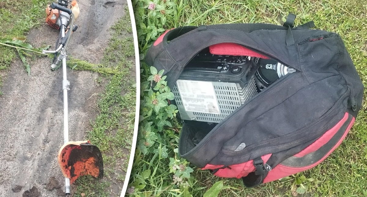 Kryminalne, Złodziej przyłapany gorącym uczynku Czujni policjanci Dęblina odzyskali skradziony sprzęt - zdjęcie, fotografia