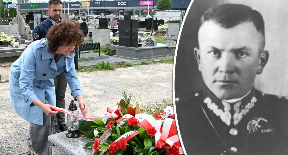 Społeczeństwo, rocznica śmierci ppłk Hryniewicza Dęblinie oddano hołd legendzie polskiego lotnictwa - zdjęcie, fotografia