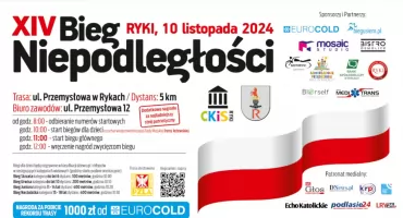 Pobiegnij dla Niepodległej! XIV Bieg o Puchar Burmistrza już 10 listopada w Rykach!