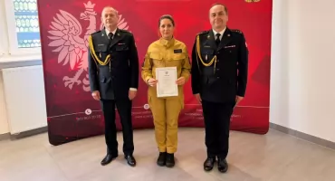 Marlena Jaśkiewicz zasiliła szeregi straży pożarnej. Uroczyste ślubowanie w komendzie PSP