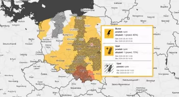 Uwaga mieszkańcy powiatu ryckiego! Dziś po południu możliwe burze, grad i upał do 30°C