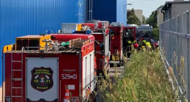 Pożar w spółdzielni mleczarskiej w Rykach. Siedem zastępów straży w akcji