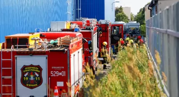 Pożar w spółdzielni mleczarskiej w Rykach. Siedem zastępów straży w akcji