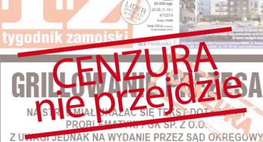 Cenzura nie przejdzie! Publikujemy zakazane teksty Tygodnika Zamojskiego. W geście solidarności